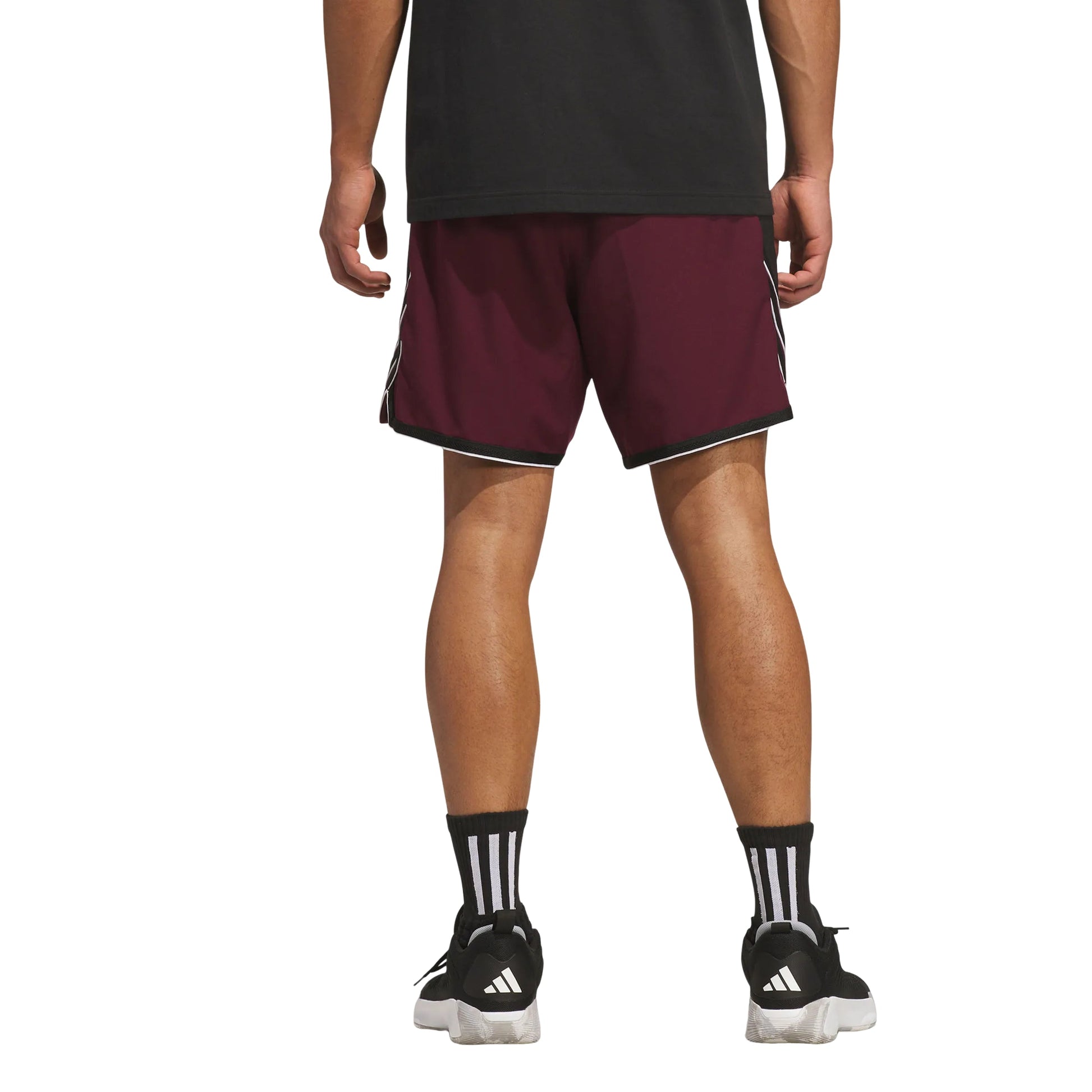 adidas Crazy Lite Shorts Asia Sizing 'Maroon Black' KV9672