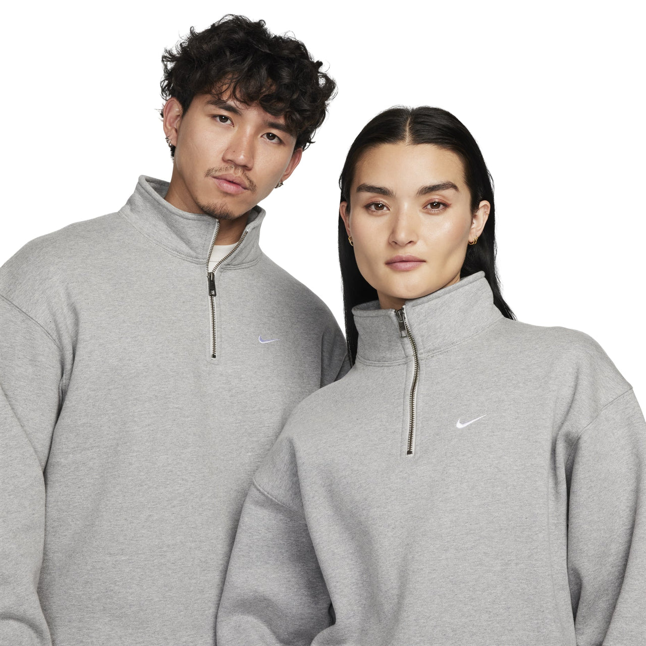 Nike Solo Swoosh 1/4-zip sweatshirt 'Grey' DQ5210-063