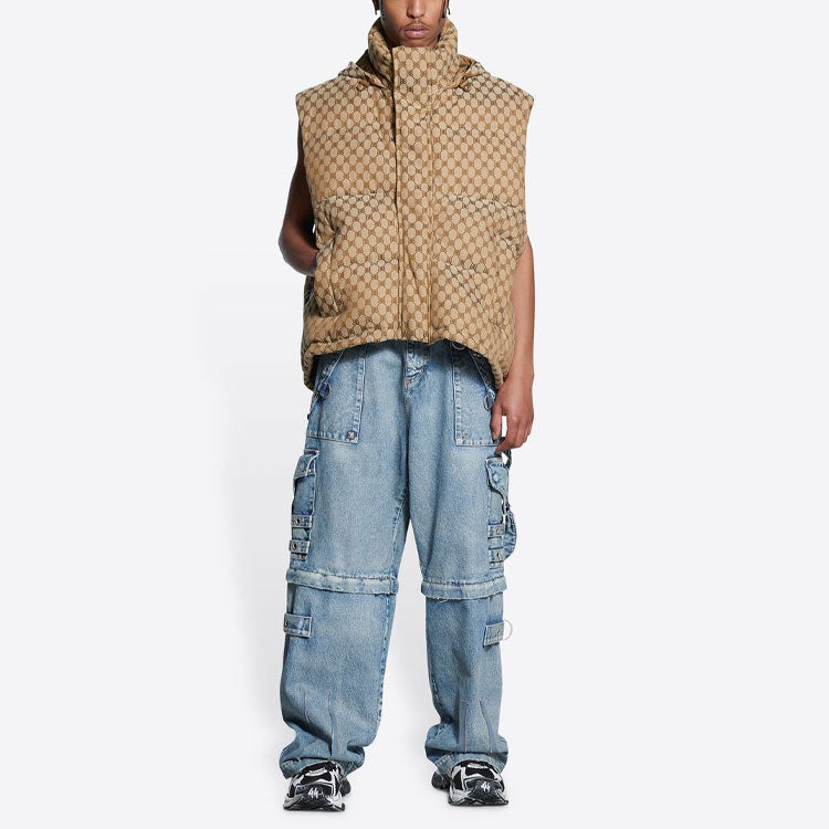 Balenciaga x Gucci The Hacker Project Hacker Cocoon Puffer Gilet Vest 'Beige' 681884TLO539585