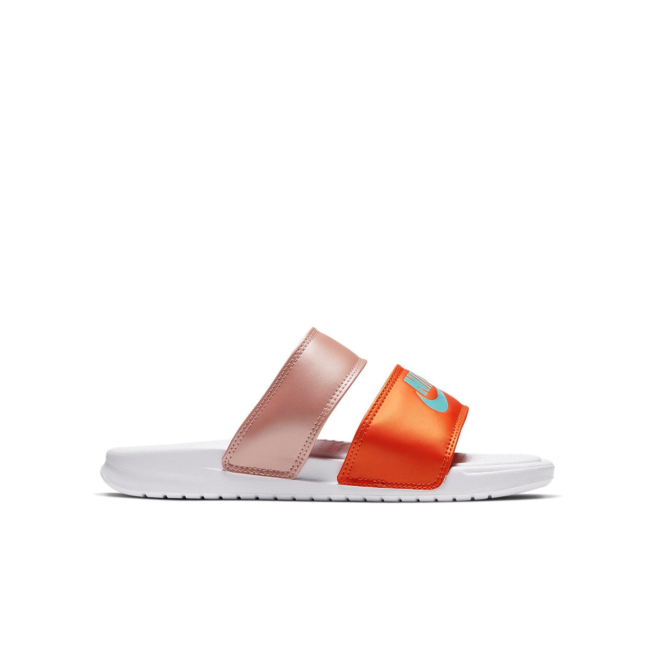 (WMNS) Nike Benassi Duo Ultra Slide White/Orange/Pink 819717-107