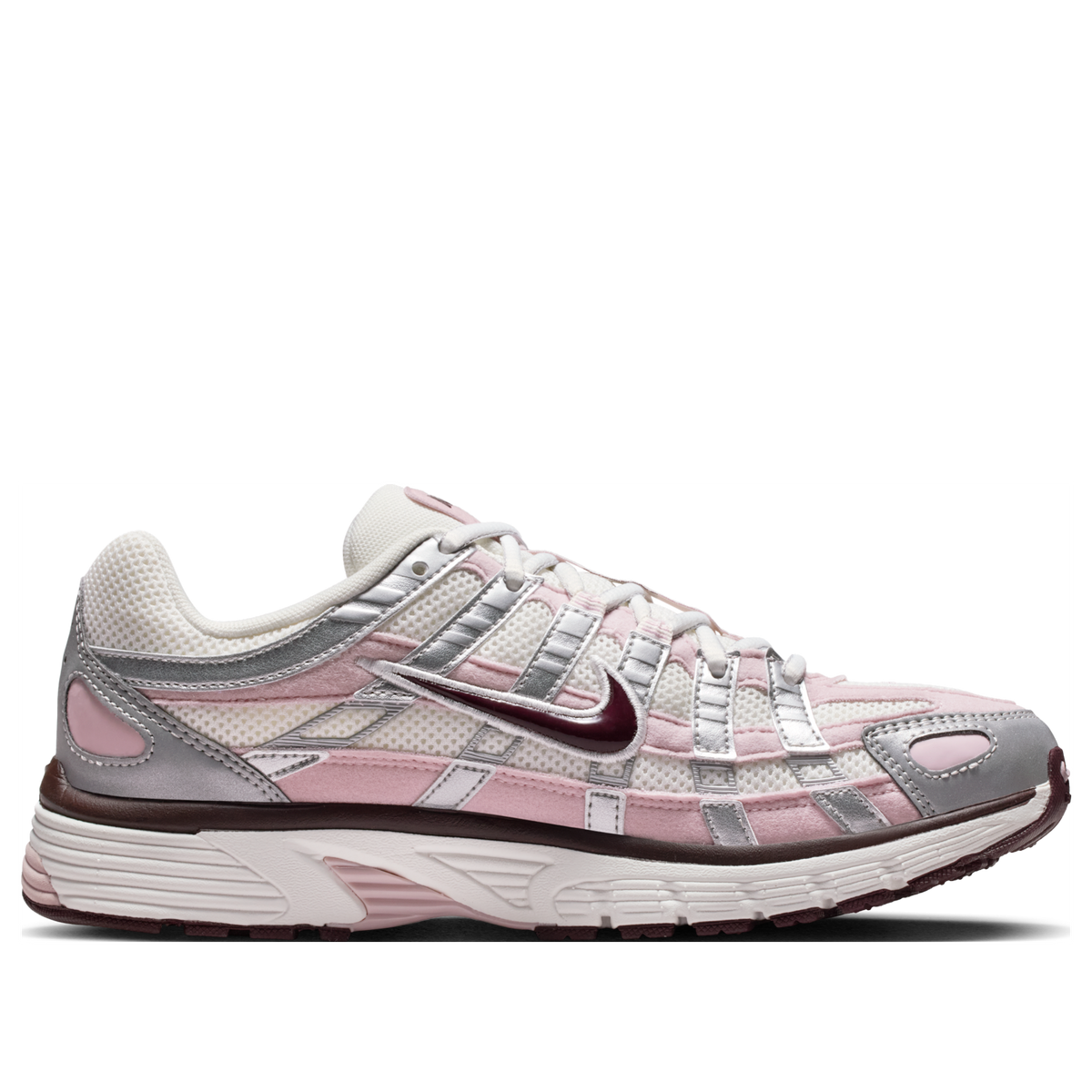 (WMNS) Nike P-6000 'Summit White Metallic Silver Burgundy Crush' IM6026-121