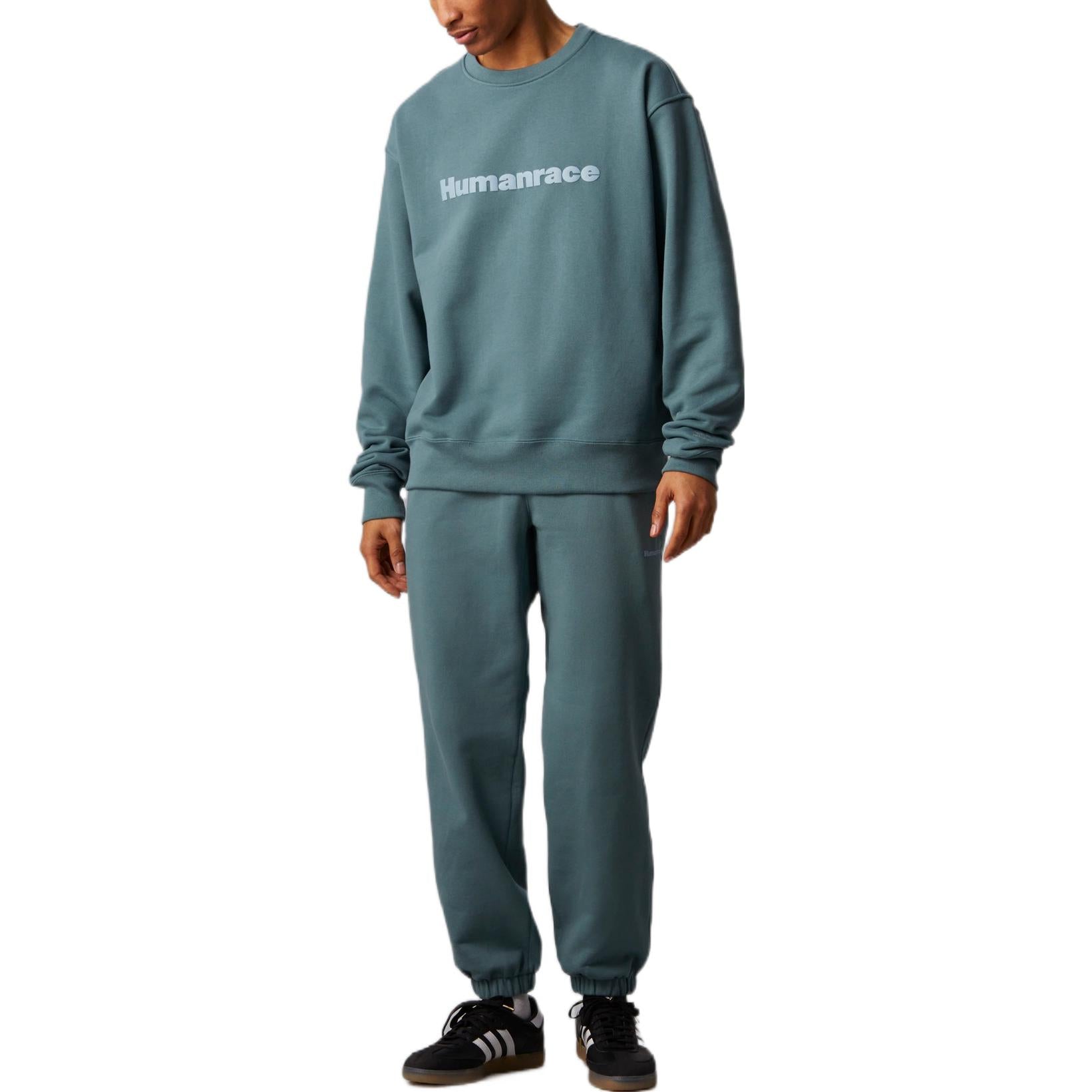 adidas x Pharrell Humanrace Logo Sweatshirt 'Grey Blue' HK6694
