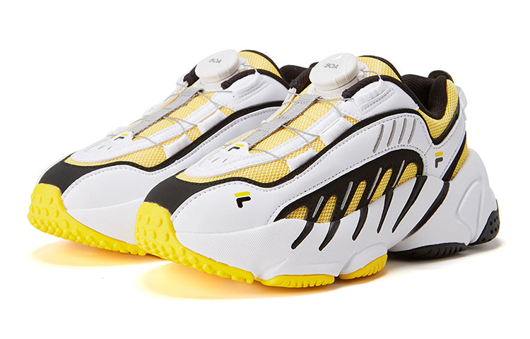 (GS) FILA Vintage LowTop Sneakers 'White Yellow Black' K15B041112FYW