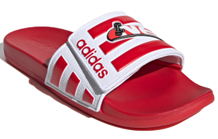 adidas neo Adilette Comfort Adj Yellow Crossover Red White Unisex Slippers 'Red White' FY3040