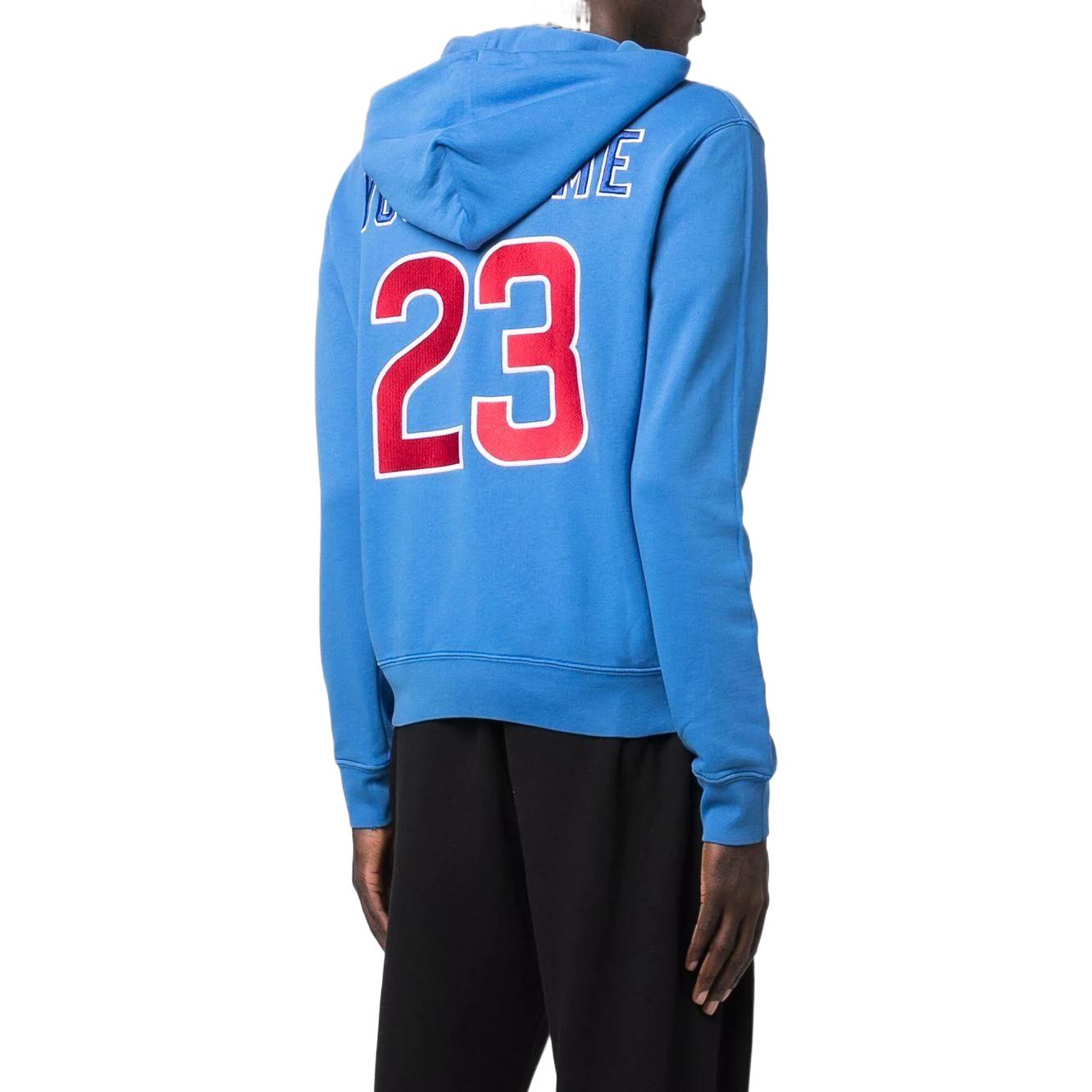 Off-White Mlb Chicago Cubs Cotton Jersey Hoodie 'Blue' OMBB034G21FLE005