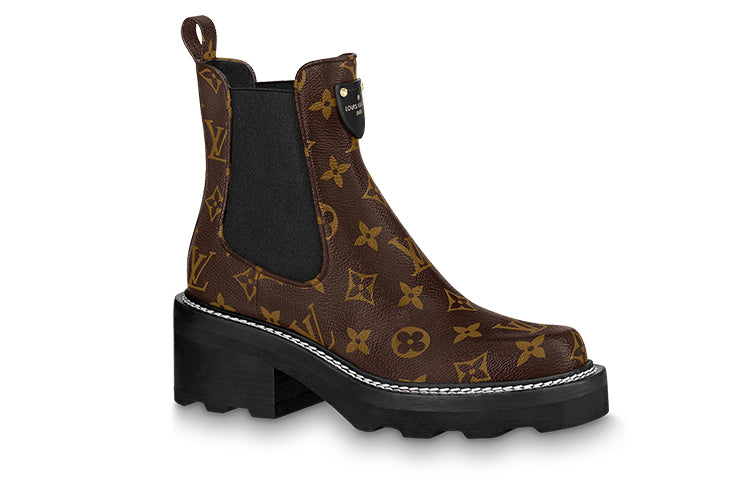 (WMNS) LOUIS VUITTON LV Beaubourg Ankle Boots 'Brown' 1A8QCI
