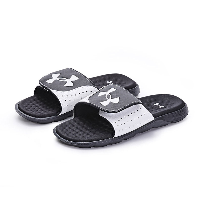 (GS) Under Armour Ignite Pro Slides 'White and Black' 3026036