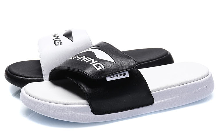 Li-Ning Li Slipper 'White Black' AGAR009-3