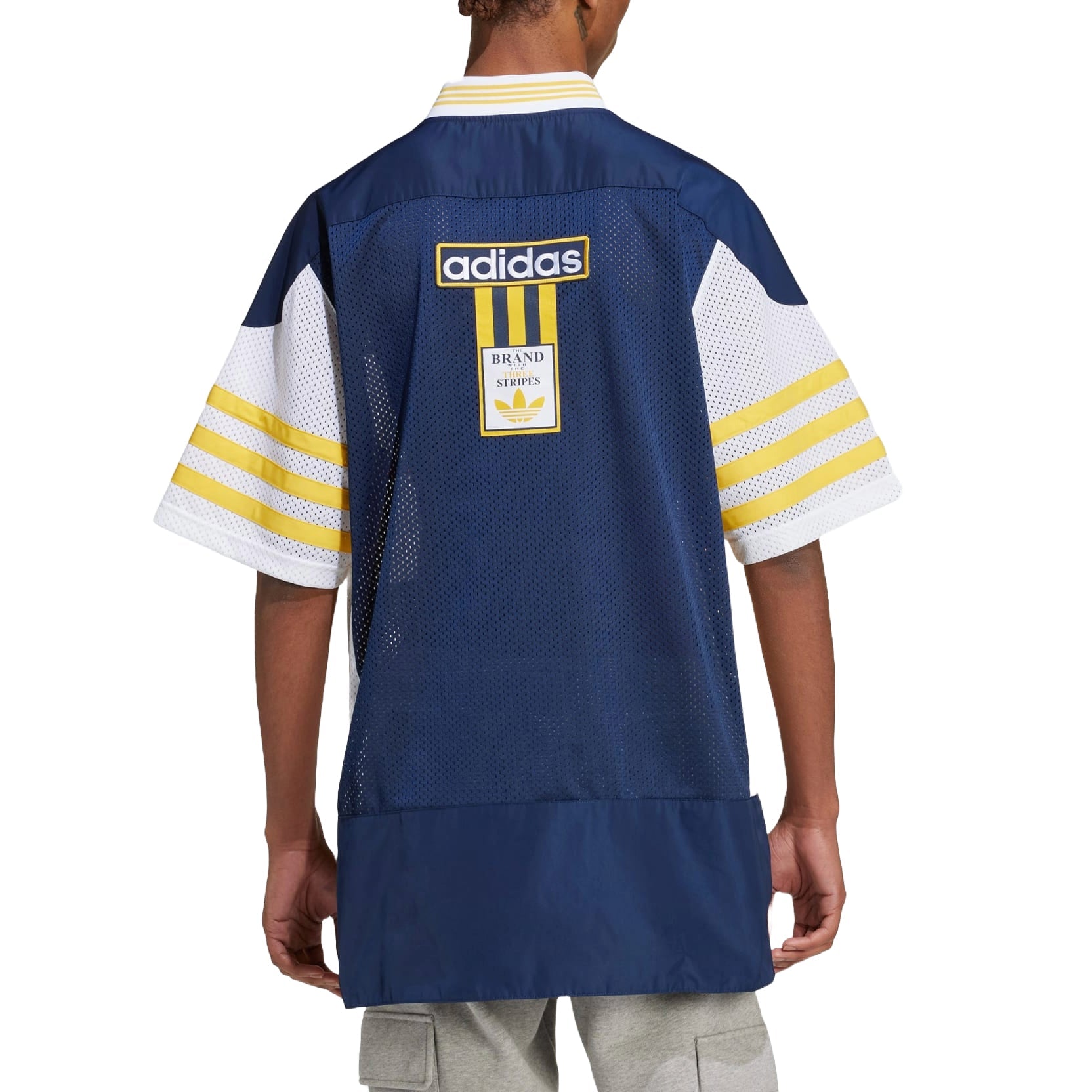 adidas Adicolor Adibreak Mesh Jersey Asia Sizing 'Blue White Yellow' IU2361