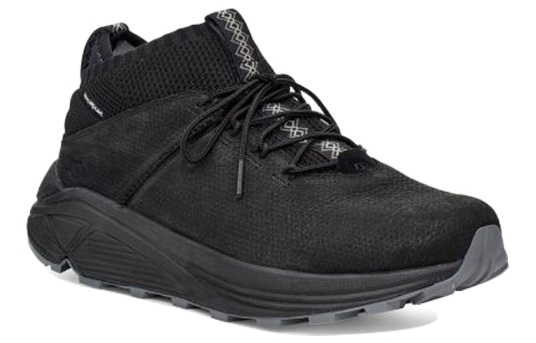 UGG Miwo Cowhide Breathable Mesh Sports Shoe Black 1108039-BTNL