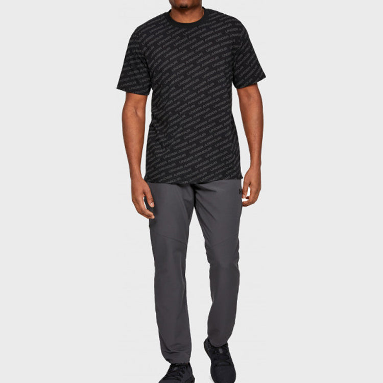 Men's Under Armour UA Unstoppable Wordmark Short Sleeve Black T-Shirt 1345563-001
