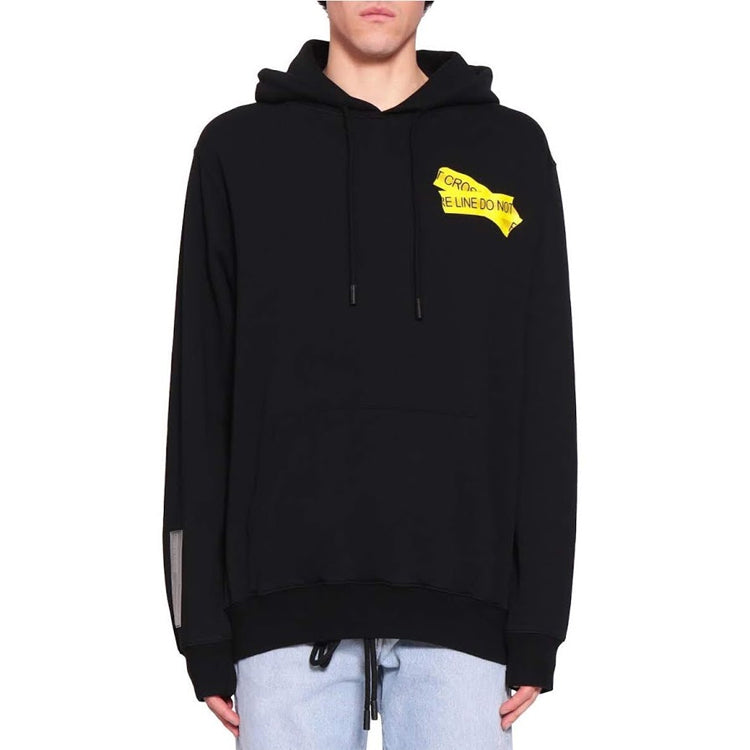 Off-White Fire Tape Sweatshirt 'Black' OMBB029S180030241060