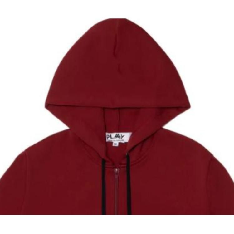 (WMNS) COMME des GARCONS PLAY FW25 x Invader Zipped Hoodie 'Red' AZ-T333-051-2