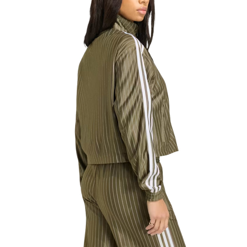 (WMNS) adidas Firebird Pinstripe Track Jacket Asia Sizing 'Branch Silver Metallic' KR6520