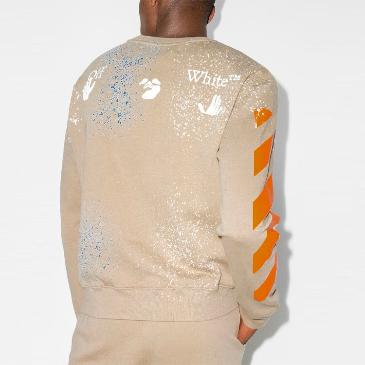 Off-White x Browns 50 Crossover SS21 Micro Mark Round Neck Ordinary Version Khaki OMBA025G20FLE0011720