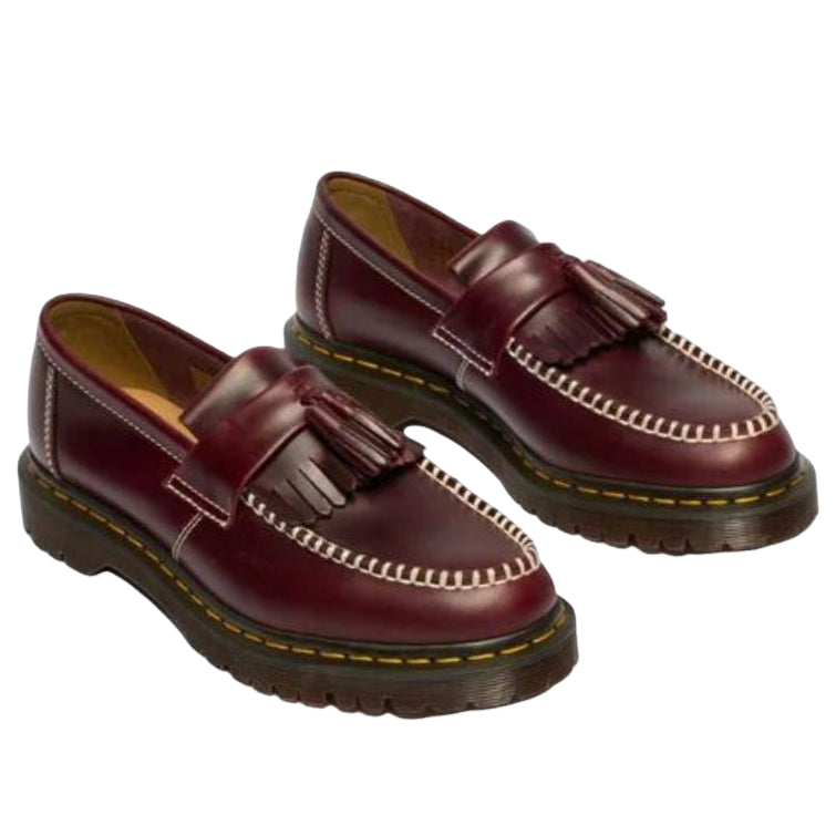 (WMNS) Dr. Martens Adrian Tassel Orleans Leather Loafers 'Cherry Red' 42849600