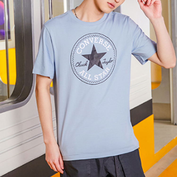 Converse Chuck Patch T-Shirt Asia Sizing 'Armory Blue' 10007887-A58