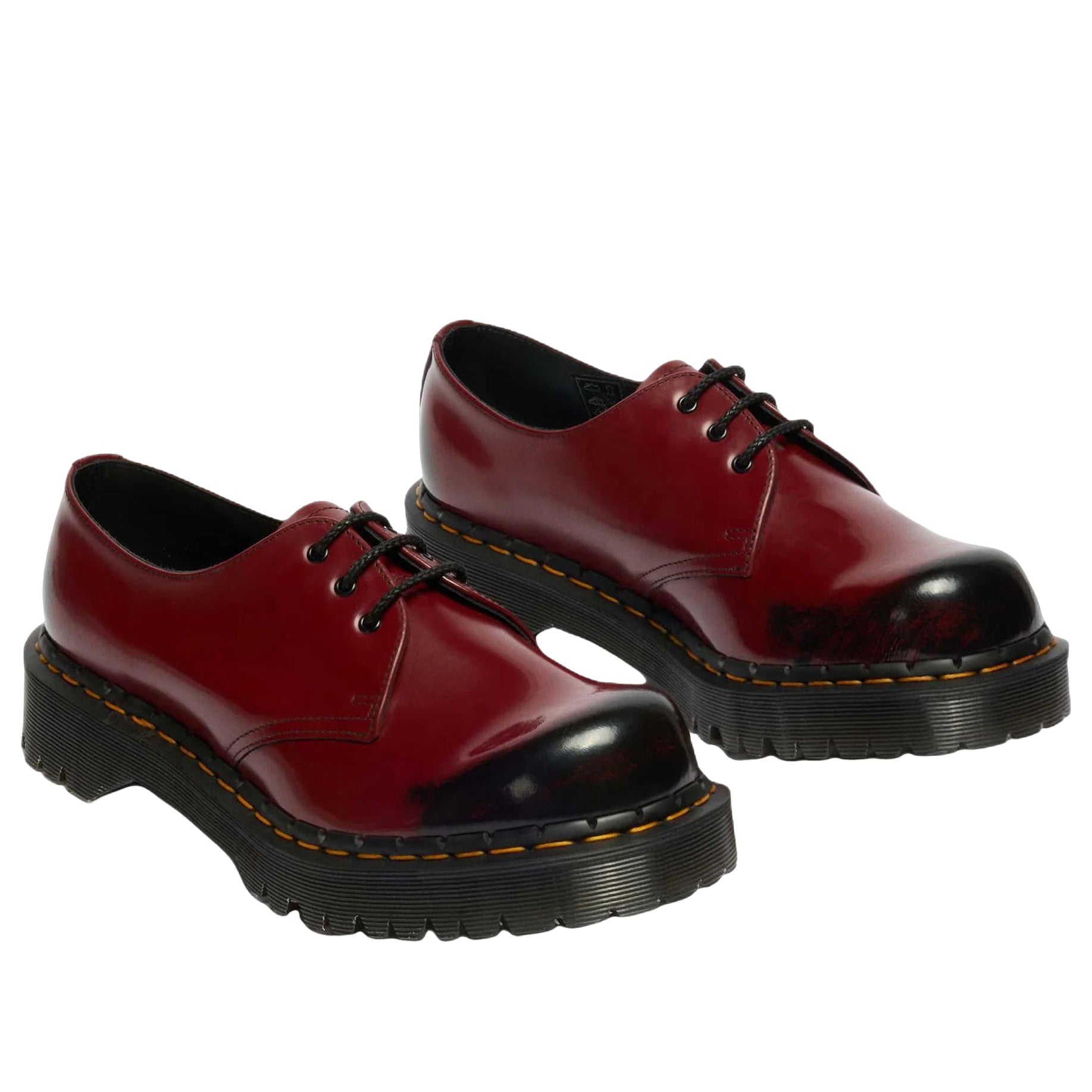 Dr. Martens 1461 Bex Rub Off Leather Shoes 'Cherry Red Black' 42890600