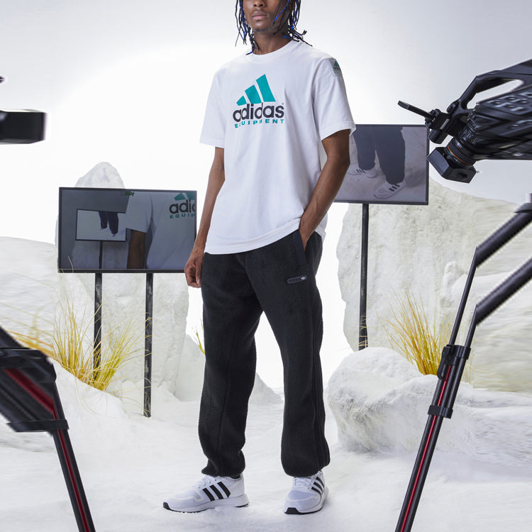 adidas originals Eqt Logo Tee Alphabet Printing Round Neck Breathable Short Sleeve White HG8098