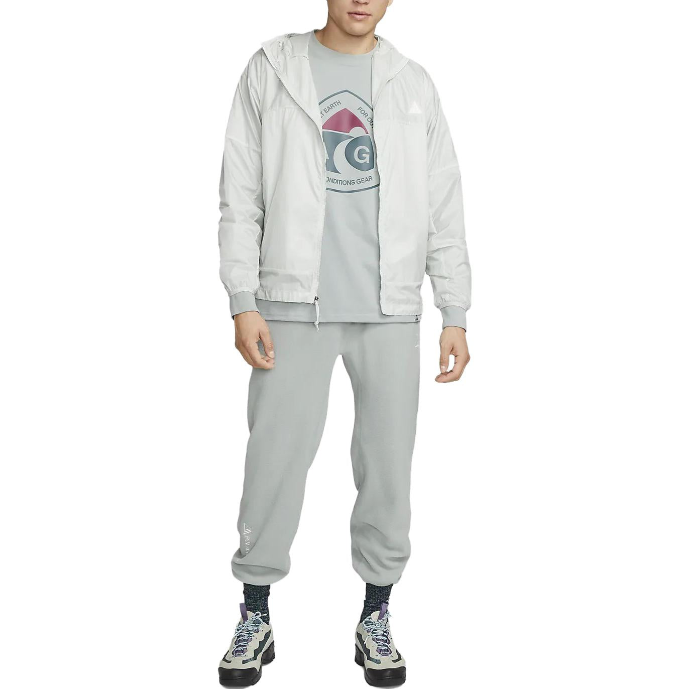 Nike ACG Windproof Cinder Cone Jacket 'Light Silver Summit White' DB0978-034