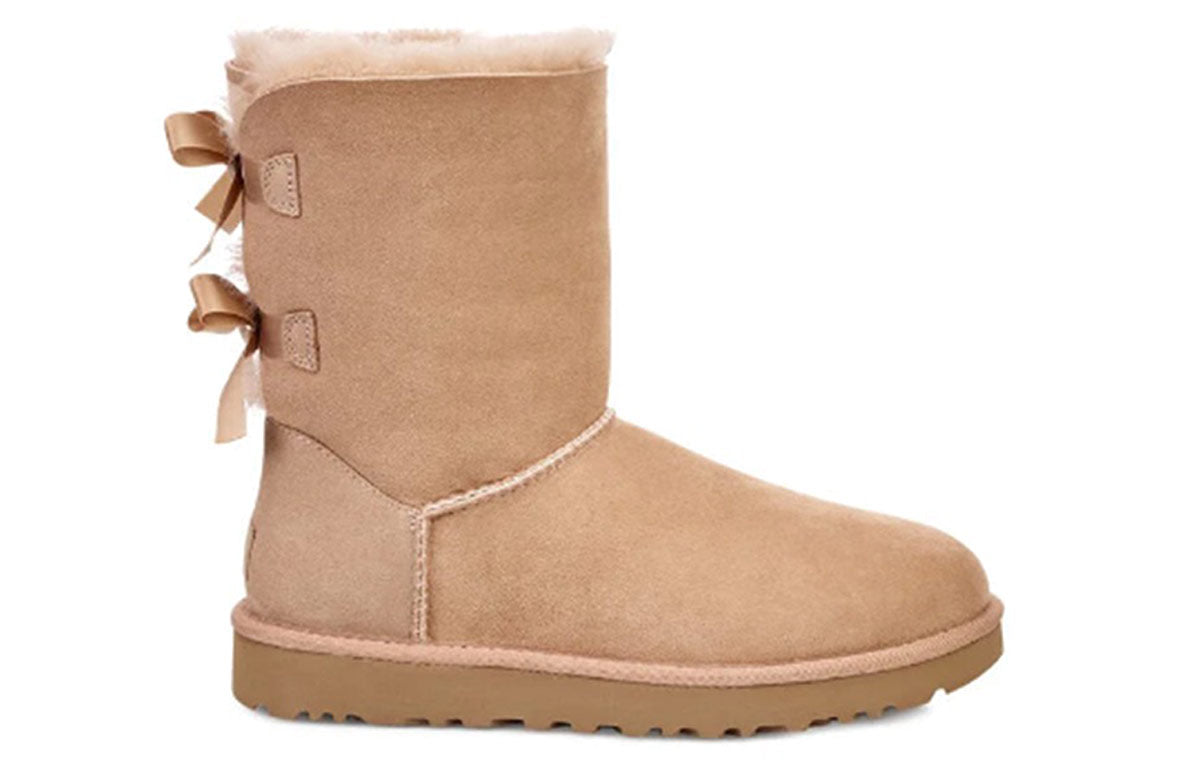 (WMNS) UGG Bailey Bow II 'Brown Yellow' 1016225-FAWN