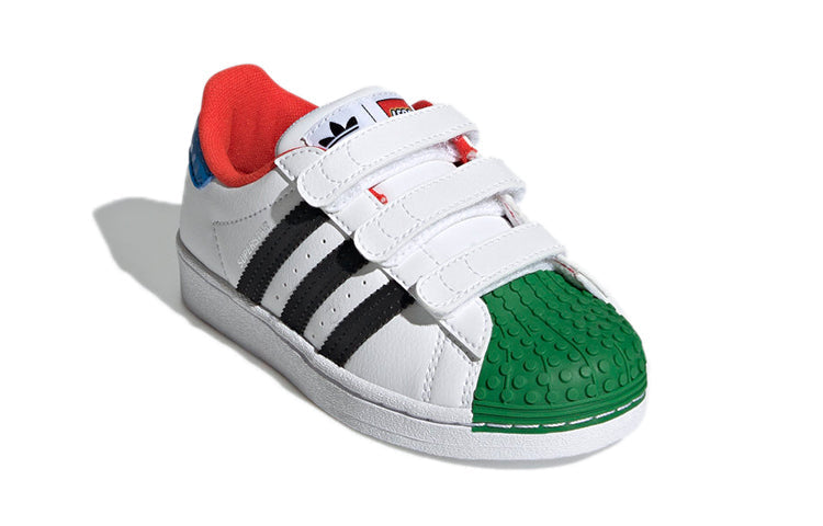(PS) adidas LEGO x Superstar CF J 'White Yellow Green' H03964
