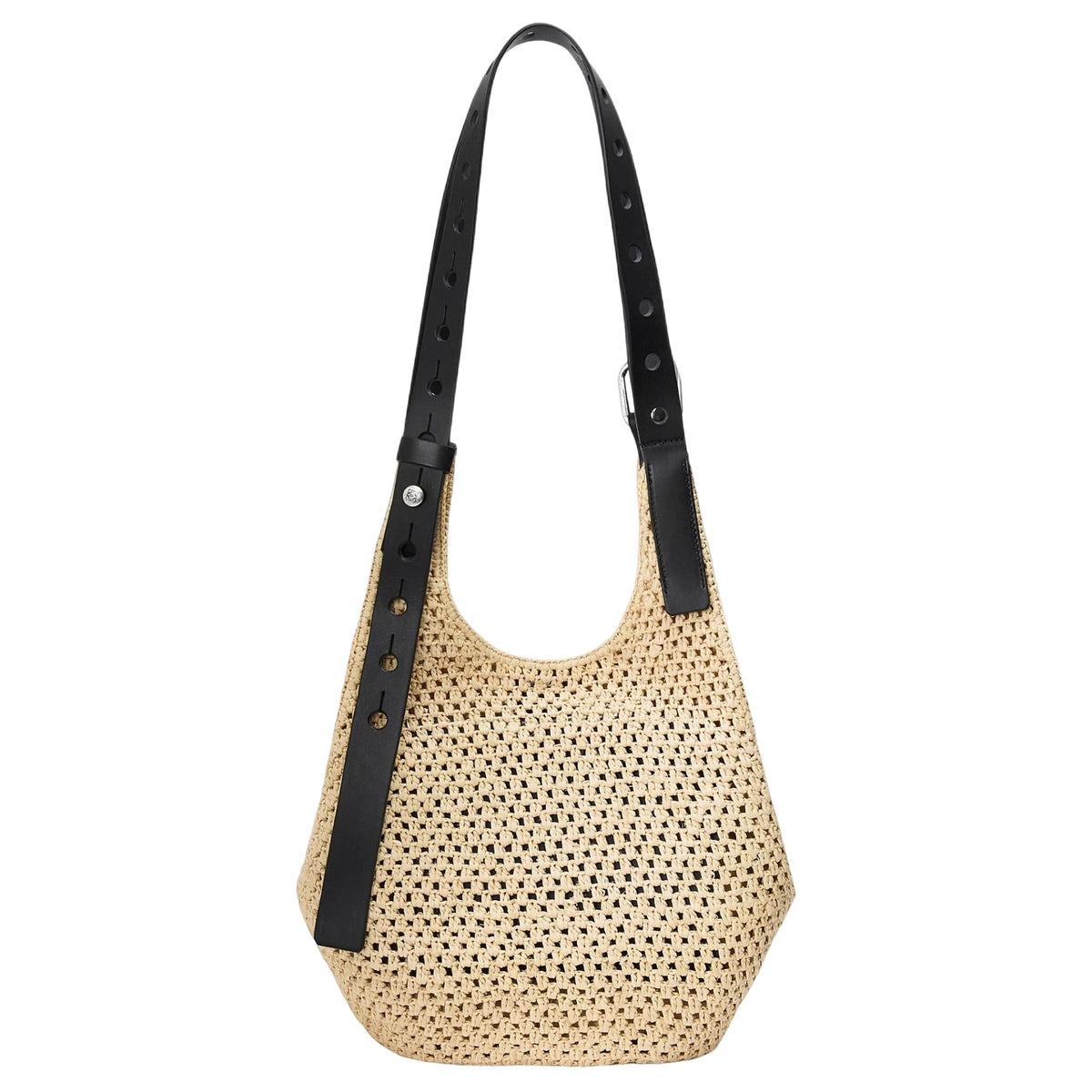 (WMNS) Loewe Small Punch Hole Hobo 'Natural Black' A914W86X01-2165