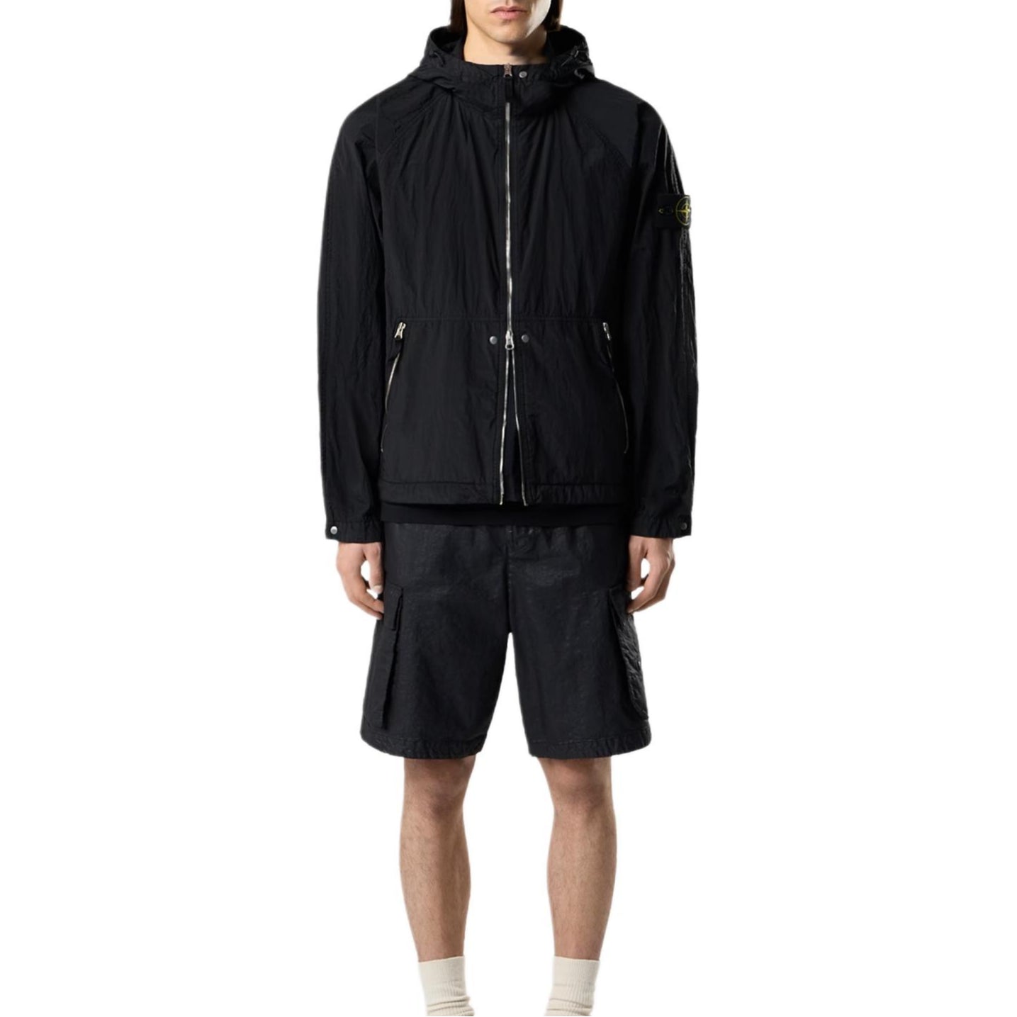 STONE ISLAND 4100119 Nylon Metal ECONYL Hooded Jacket 'Black' L1S154100119S0020V0029