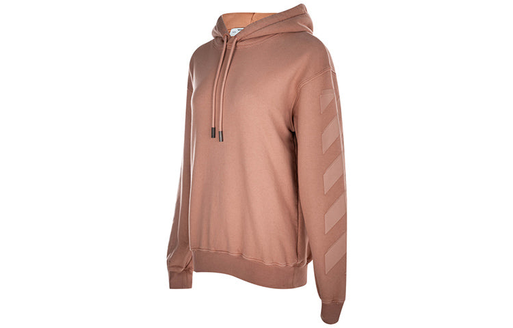 (WMNS) Off-White Hooded Cotton Slim Fit Pink Hoodie OWBB032E19F300960303