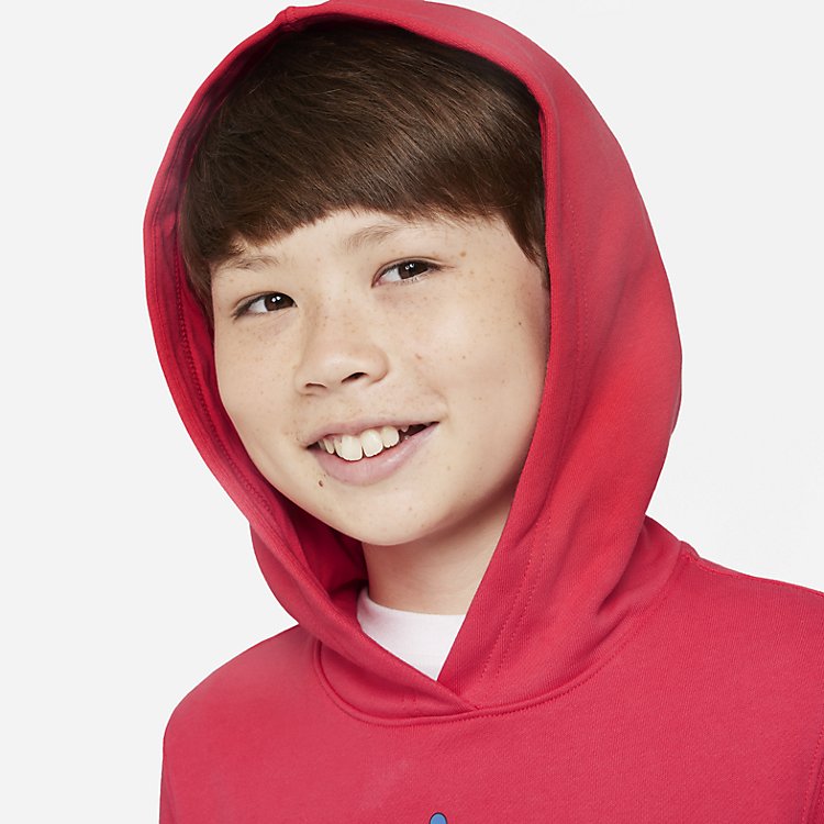 (GS) Nike B NK LBJ PO HOODIE FUSION RED DJ5728-604