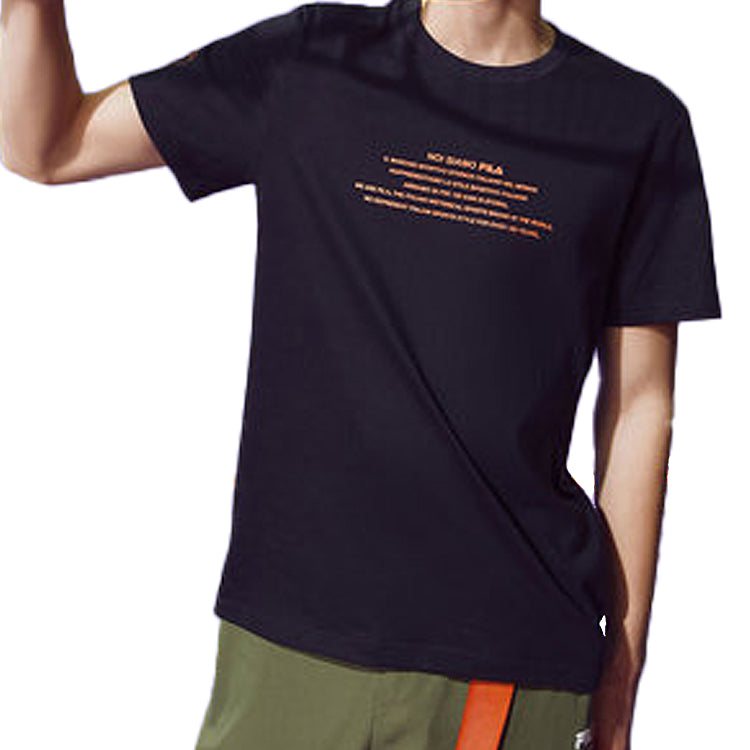 FILA Alphabet Printing Short Sleeve Black T11M021104F-BK