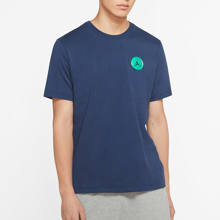 Air Jordan LEGACY AJ13 Sports Short Sleeve Blue CW0800-414