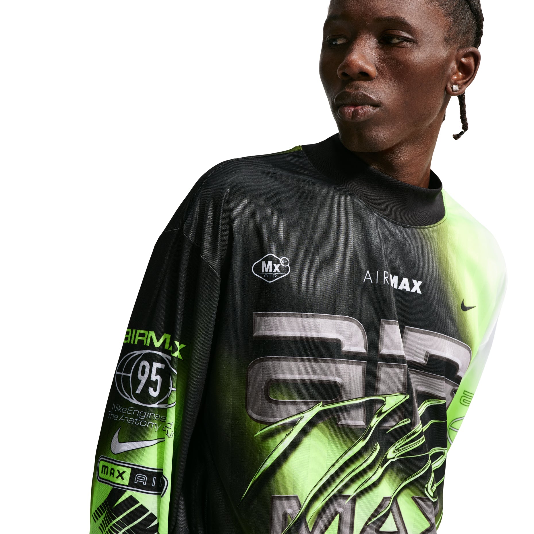 Nike Culture of Football Dri-FIT Long-Sleeve Soccer Jersey 'Volt Black White' IQ1015-702