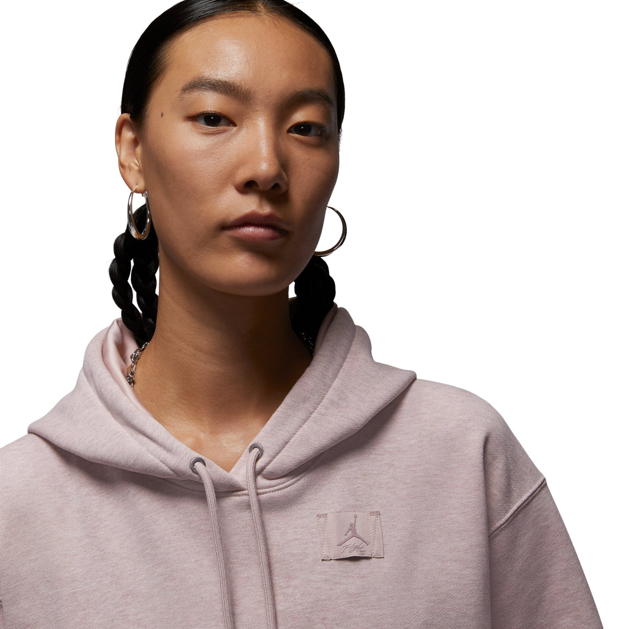 (WMNS)  Air Jordan Flight Fleece Hoodie 'Petrified Grey' HJ1312-292