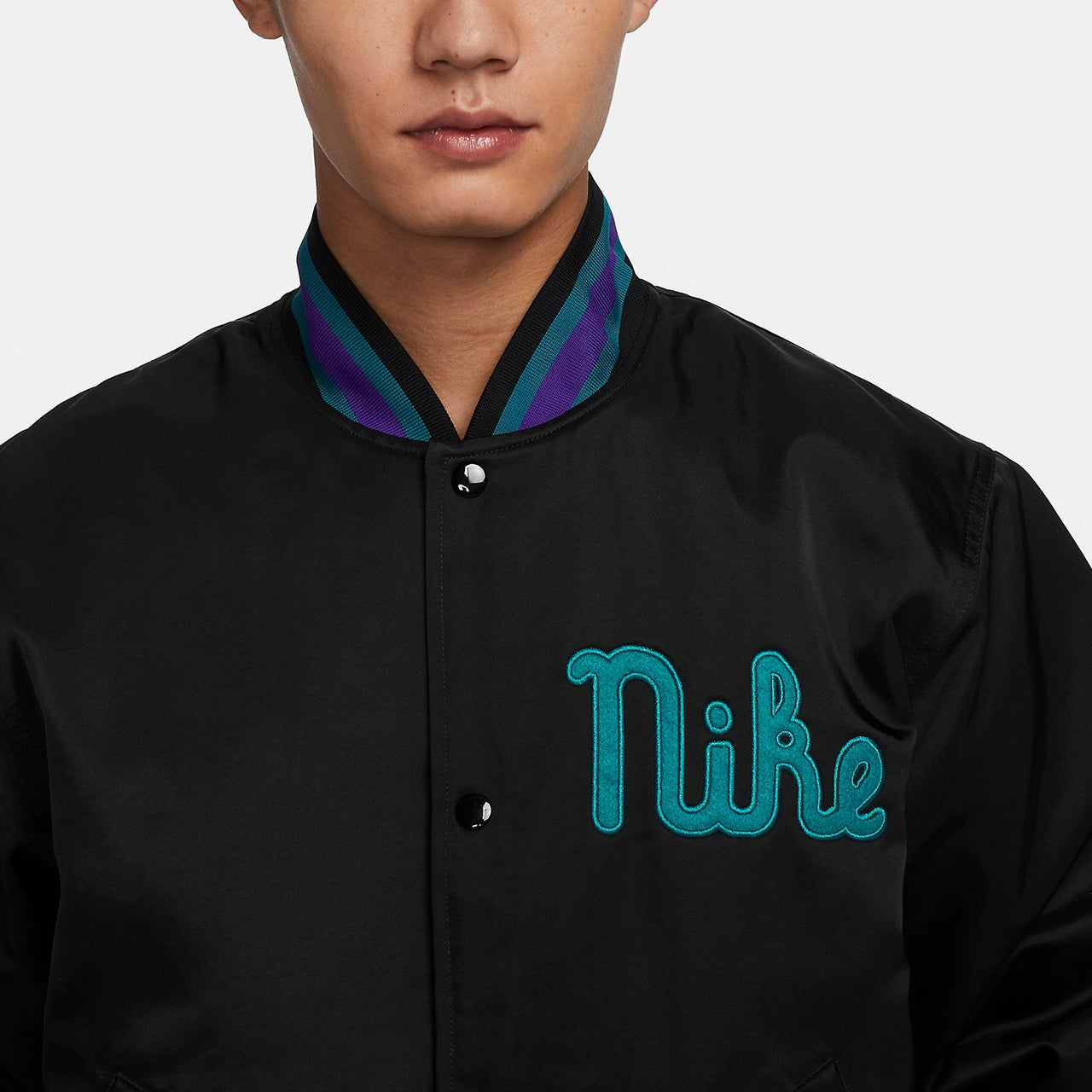 Nike Dugout Loose Satin Jacket 'Black' FQ7970-010