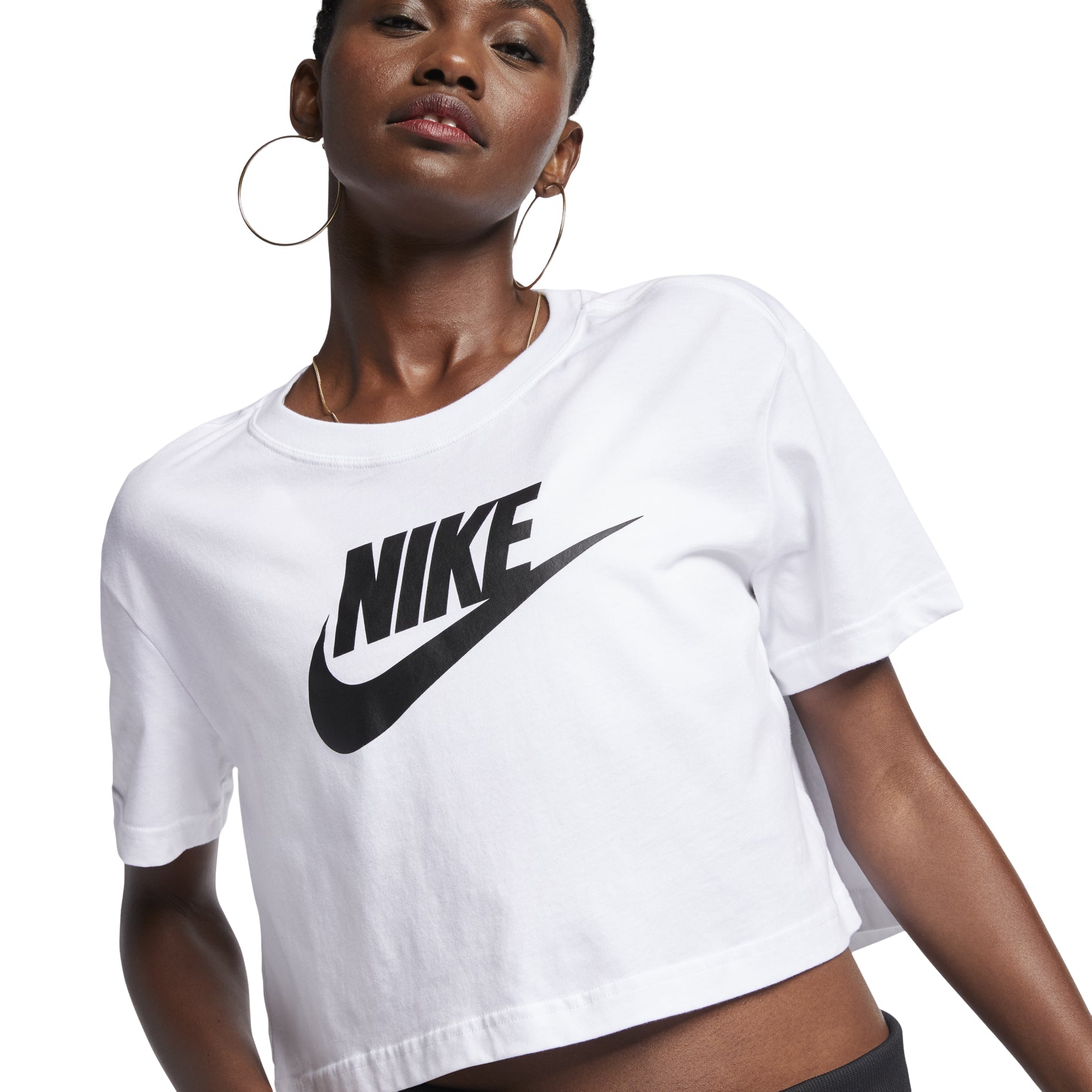(WMNS) Nike Sportswear Essential Short Casual Crew Neck Short Sleeve T-Shirt White BV6176-100