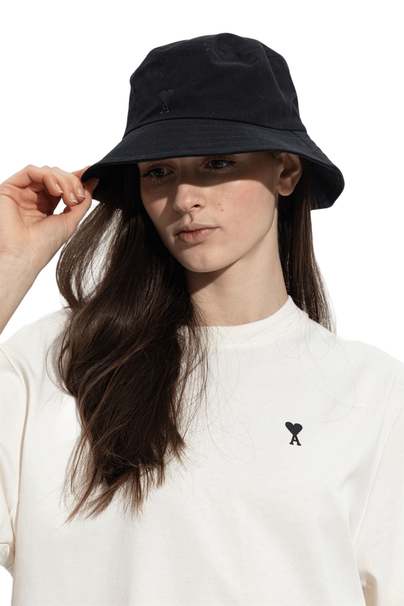 AMI SS26 Alexandre Mattiussi Black Ami De Coeur Bucket Hat 'Black' UHA666-AW0041-001