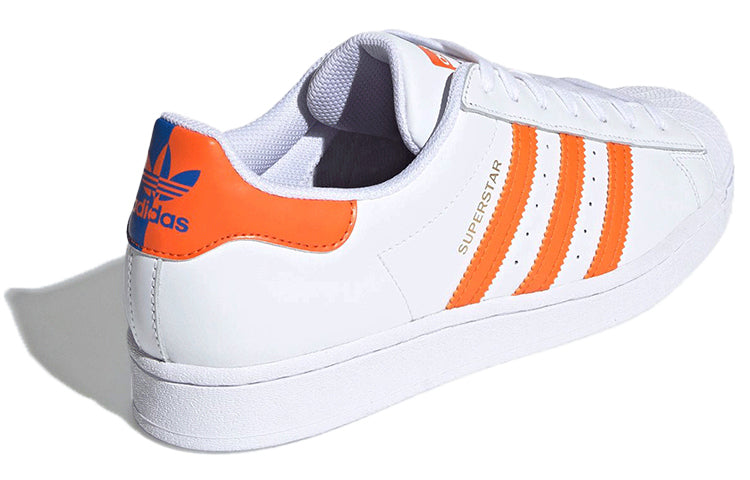 adidas Superstar Knicks Split 'White Orange' FX5526