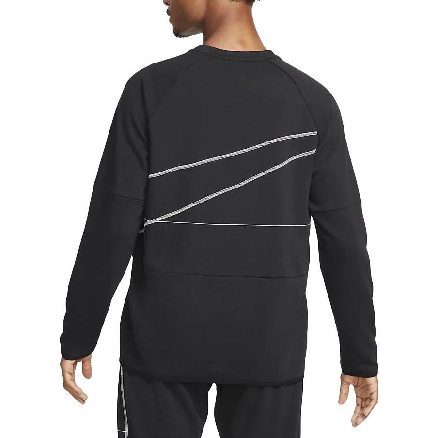 Nike French Terry Cotton Blend Crewneck Sweatshirt 'Black' DQ6622-355