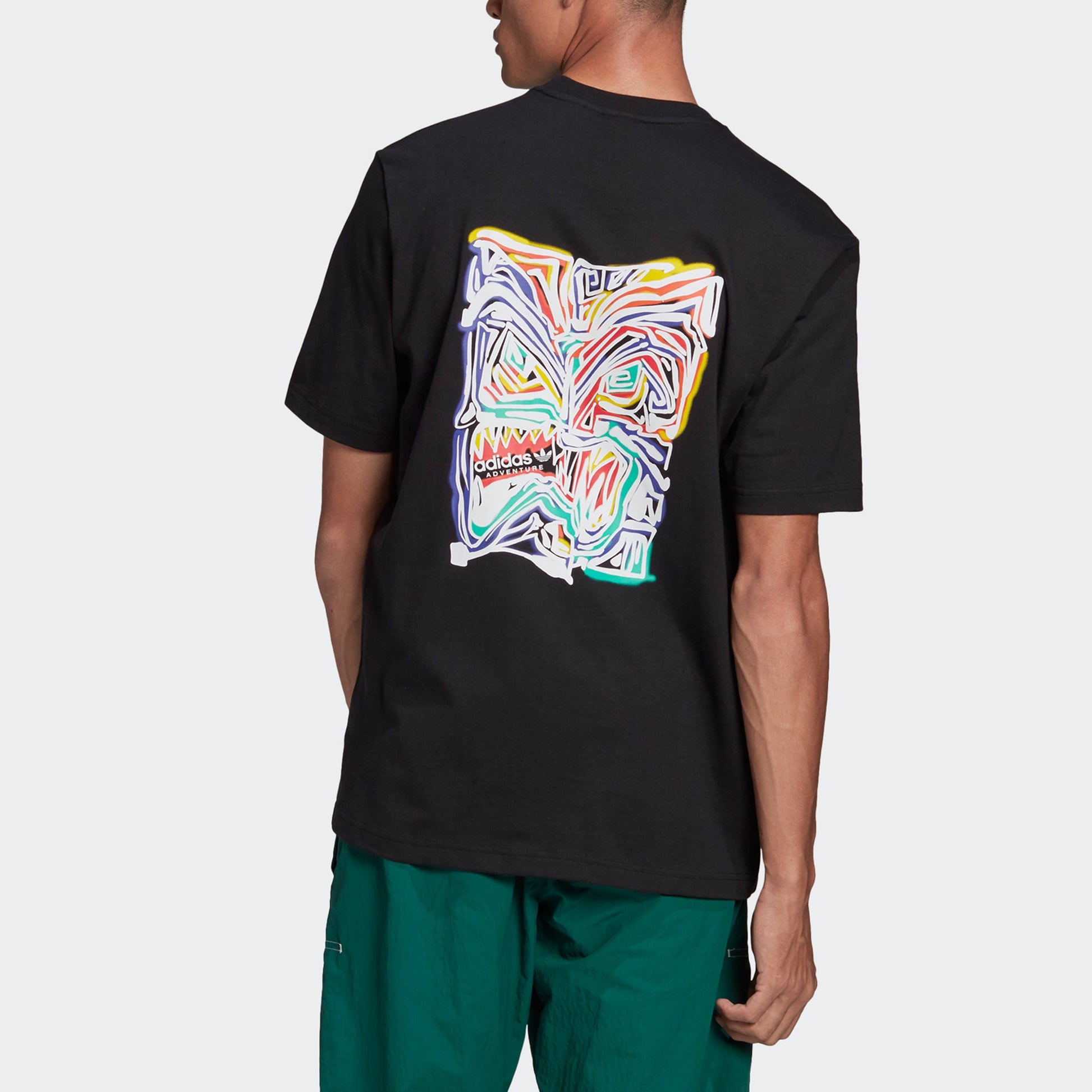 adidas originals Adv Munchman T Casual Sports Creative Printing Round Neck Short Sleeve Black GN2340