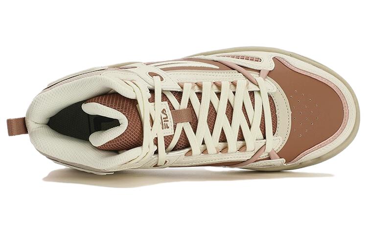 (WMNS) FILA Slam Mid Skate Shoes 'White Beige Brown' F12W341212FBT