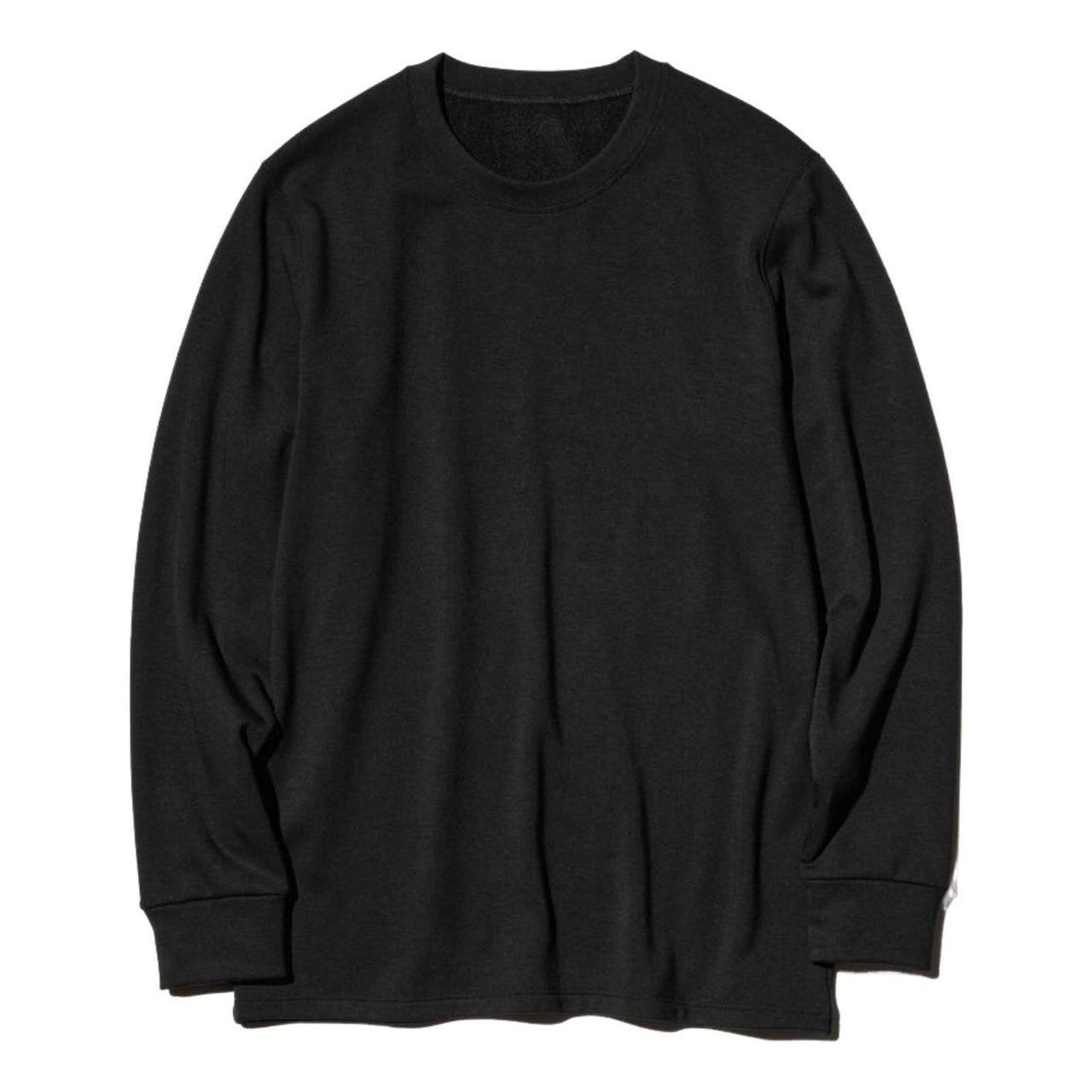 UNIQLO HEATTECH Crew Neck 3/4 Sleeve T-Shirt 'Black' 461003-09