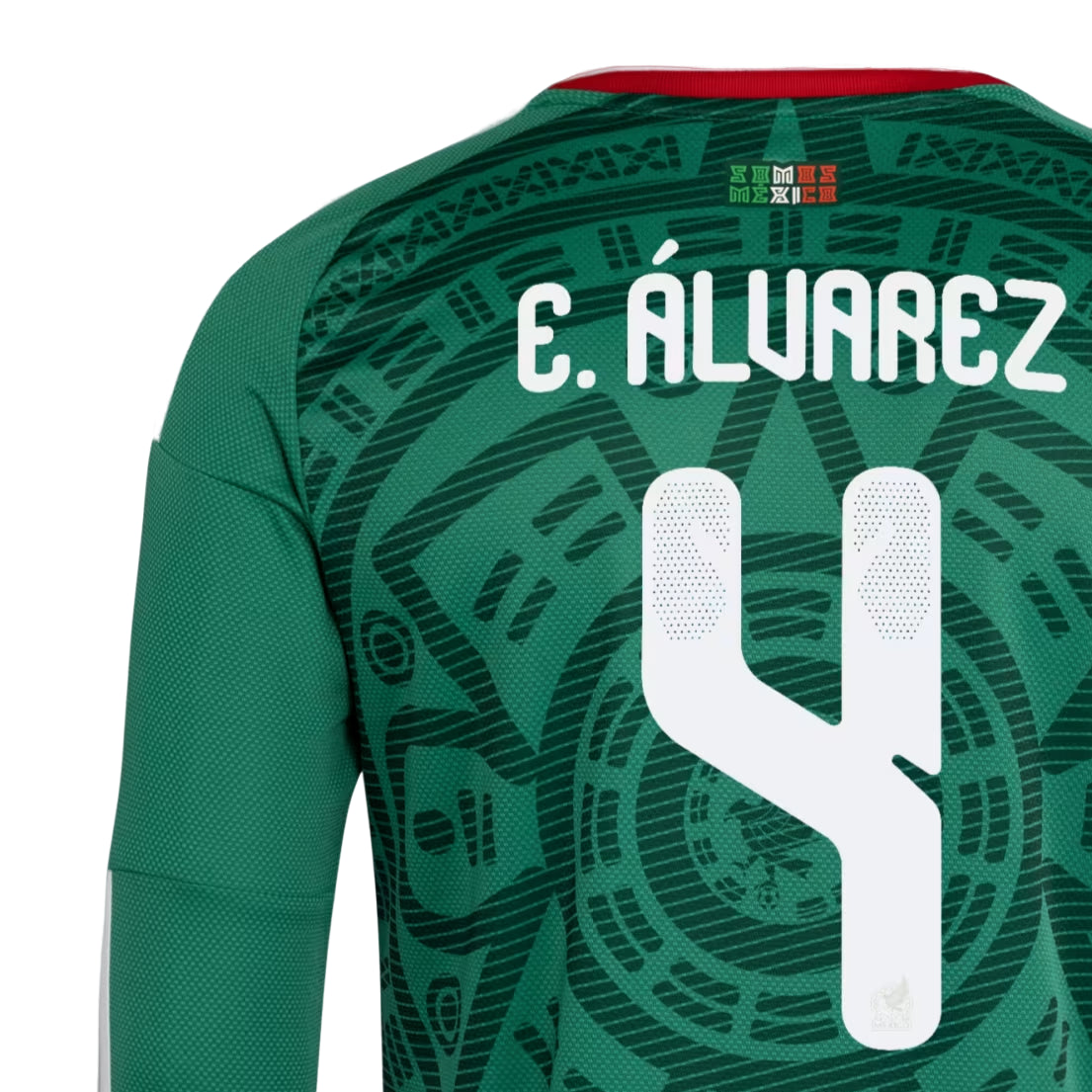 adidas Mexico 26 Home Julian Alvarez Long Sleeve Jersey Asia Sizing 'Bold Green' KW7742