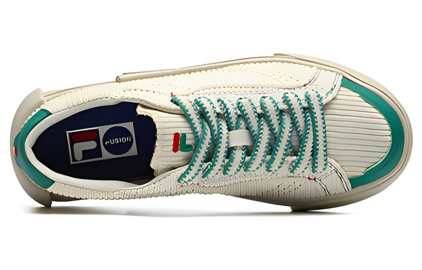 (WMNS) FILA FUSION Pop Skate Shoes 'Cream White Green' T12W218204FAA