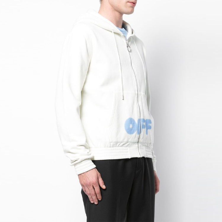 Men's Off-White Logo Zipper White OMBB033E181920060231