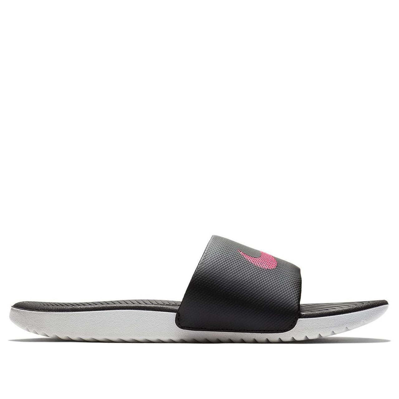 (WMNS) Nike Kawa Black White Pink Slippers 834588-060