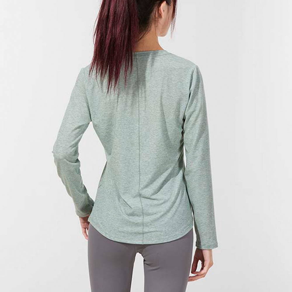 (WMNS) Nike Solid Color Training Sports Quick Dry Long Sleeves Light Blue T-Shirt DD0621-357