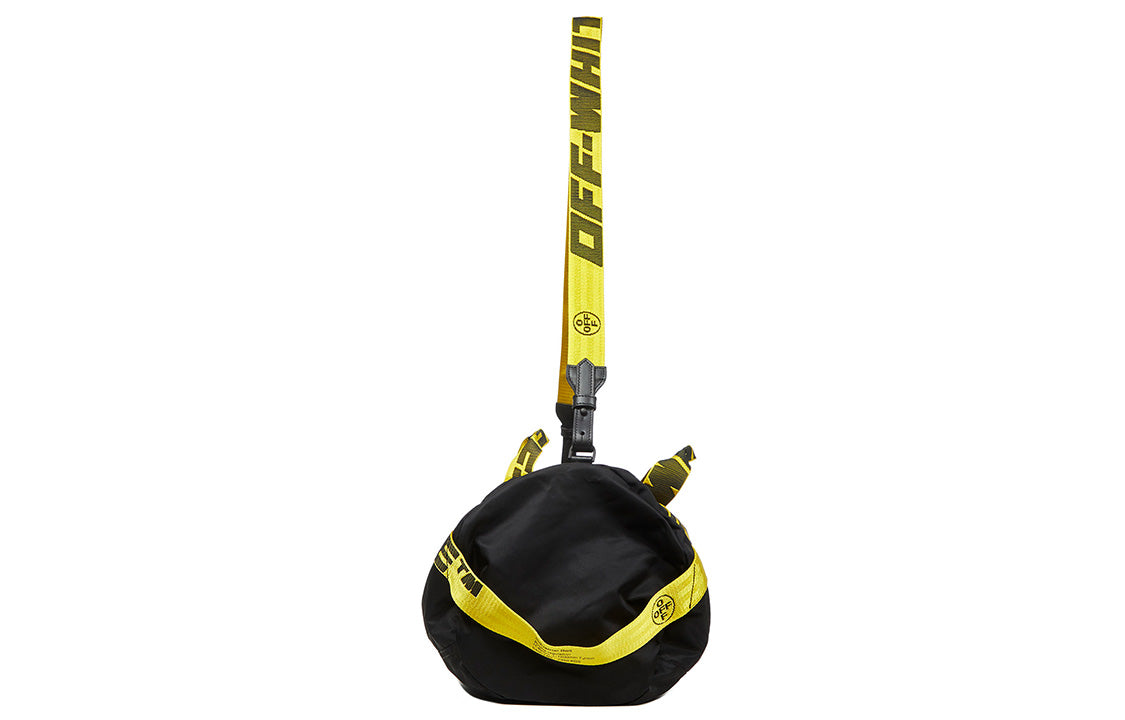Off-White Industrial strap nylon duffle bag 'Black Yellow' OMNA108E20FAB0011000
