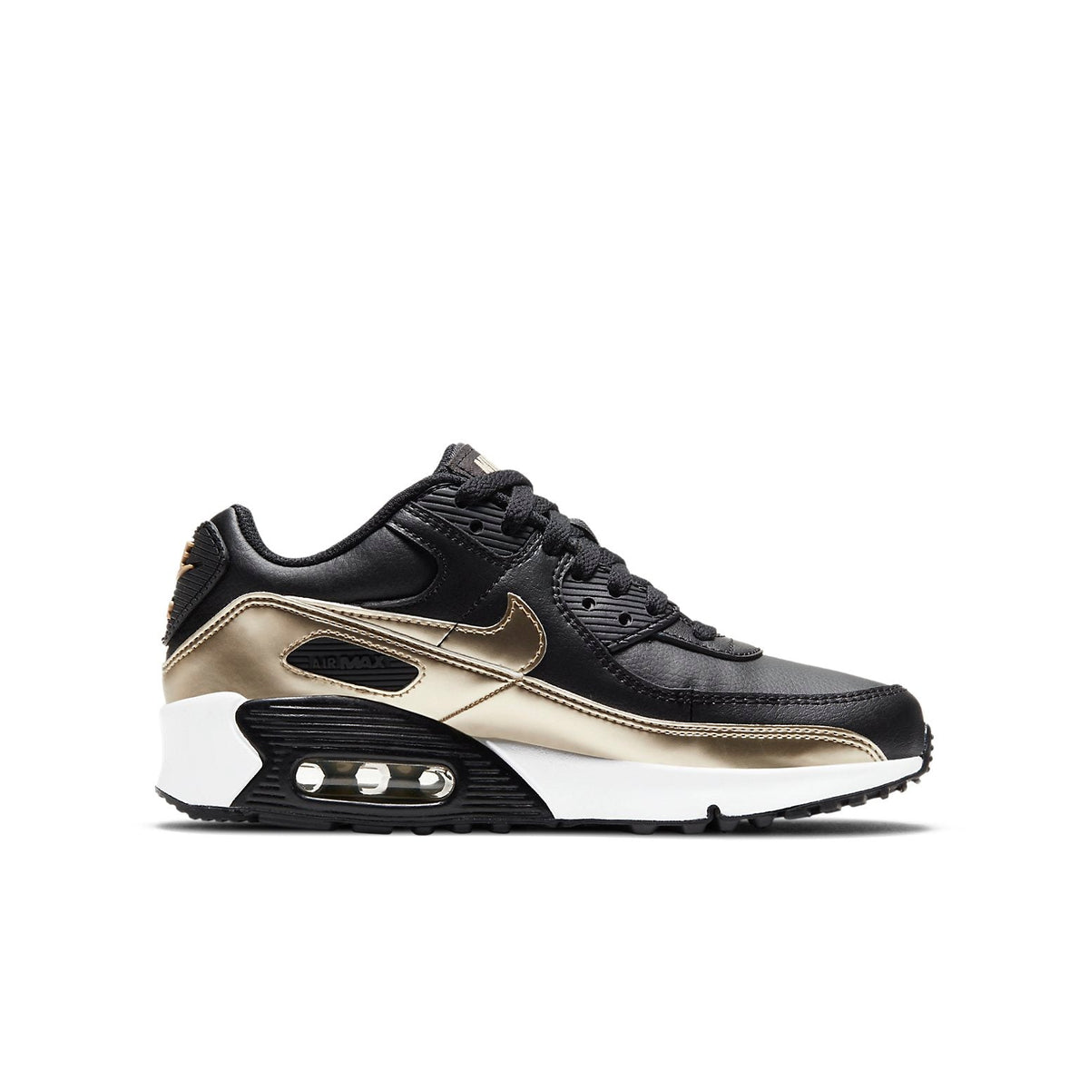 (GS) Nike Air Max 90 LTR 'Black Metallic Gold Star' CD6864-008