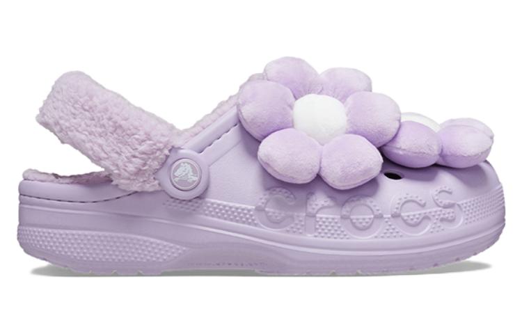 (WMNS) Crocs Baya Lined Fuzz Strap Singles Day 'Purple White' 209234-90H